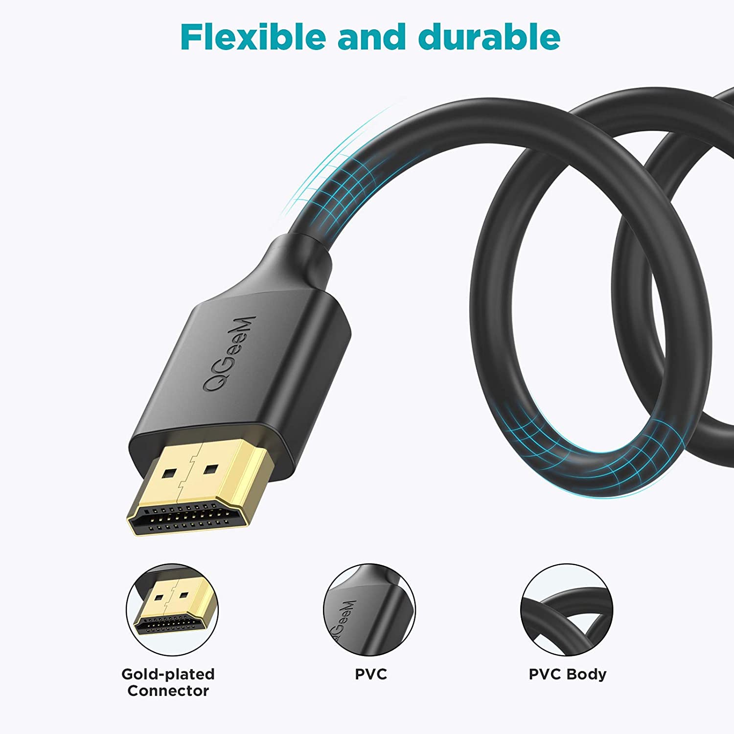 QGeeM HDMI To HDMI 2.0 4K Cable - QGeeM