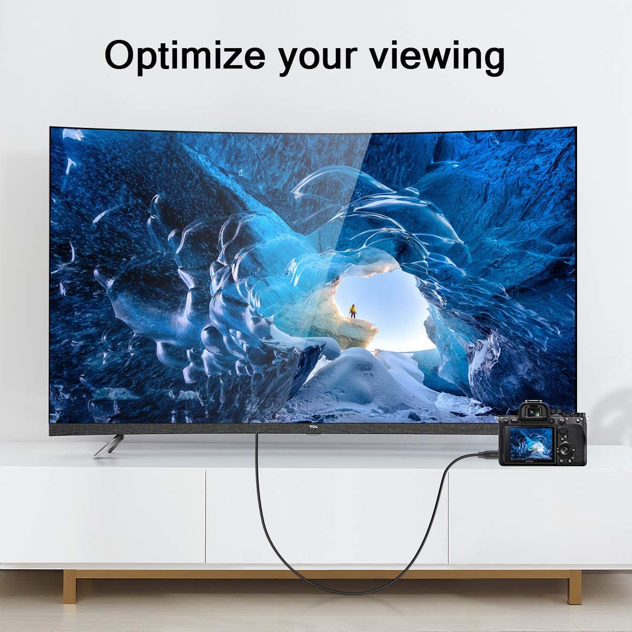 QGeeM Micro HDMI to HDMI Adapter Cable,High Speed 4K 60Hz - QGeeM
