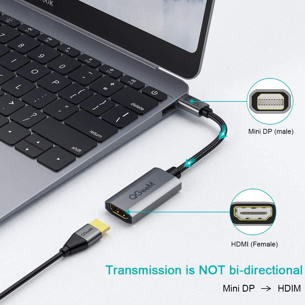 QGeeM Mini DP Male to HDMI Female Adapter - QGeeM