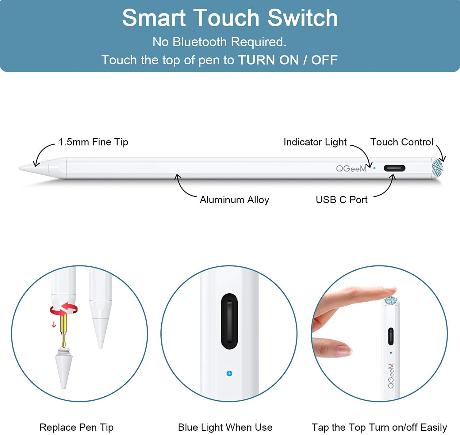 QgeeM Stylus Pen for ipad - QGeeM