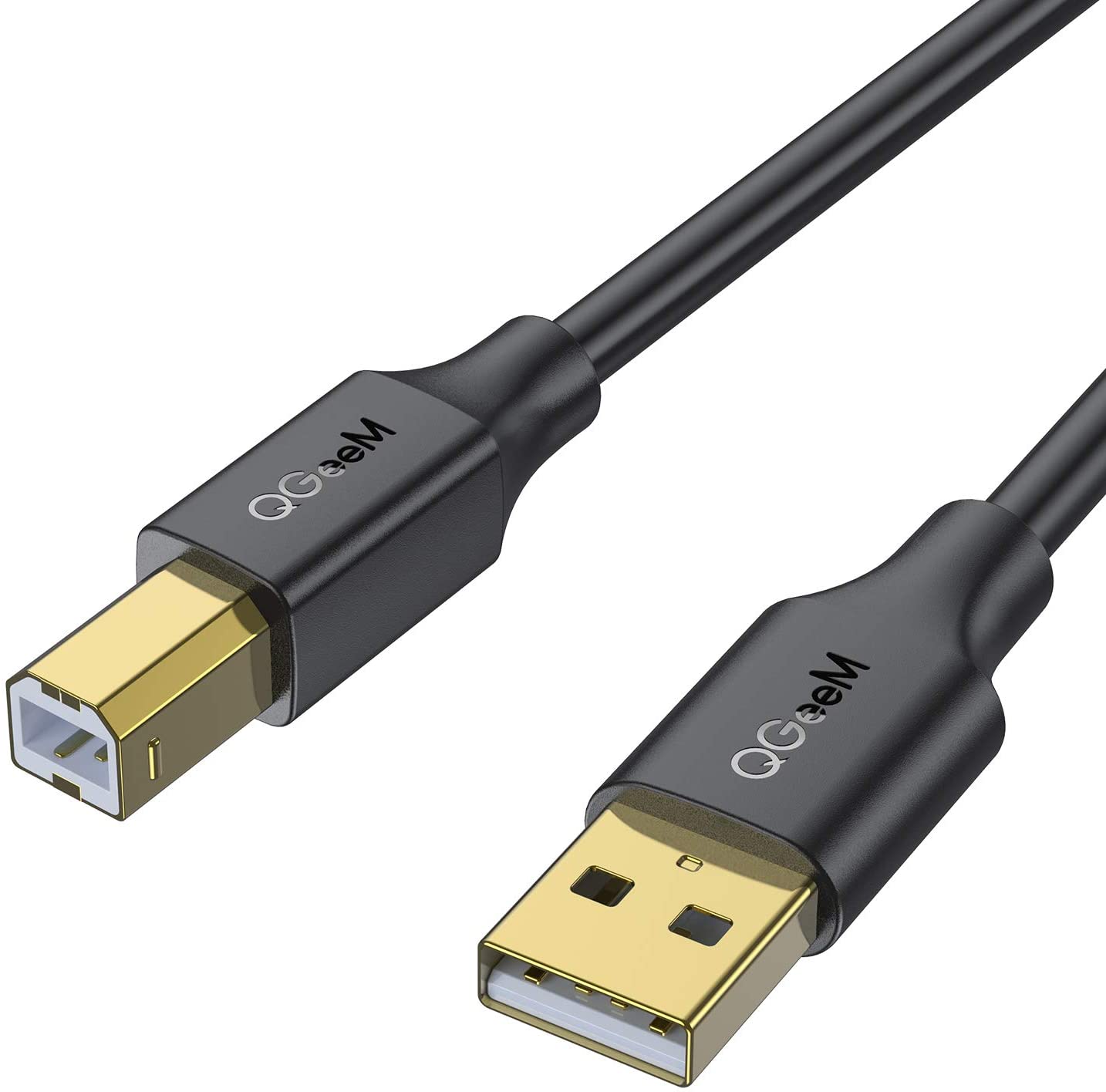 QGeeM USB 2.0 A Male to B Male Printer Scanner Cable - QGeeM