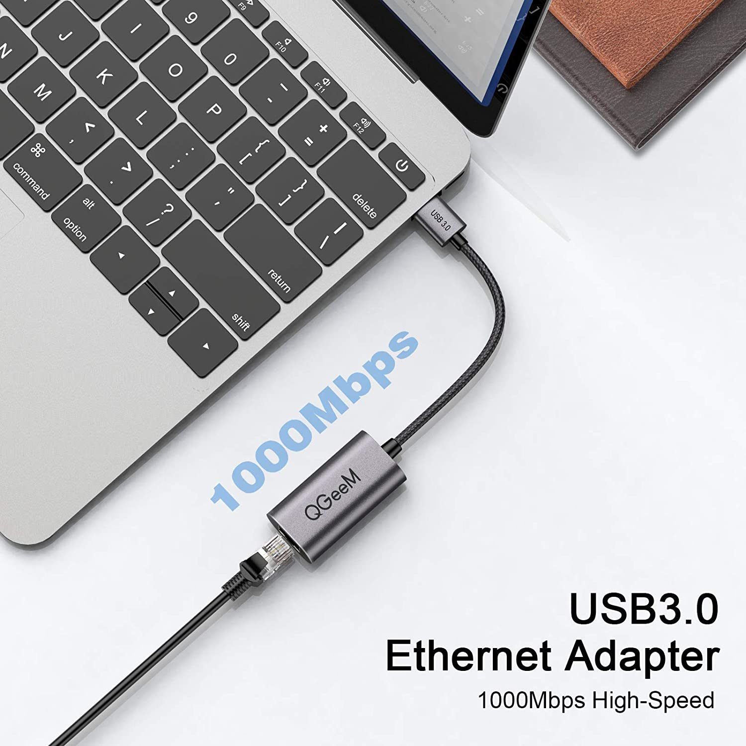 Adaptateur USB C vers Ethernet Thunderbolt 3 4 USB Type C vers RJ45 -  UGREEN - 1000Mbps Ethernet