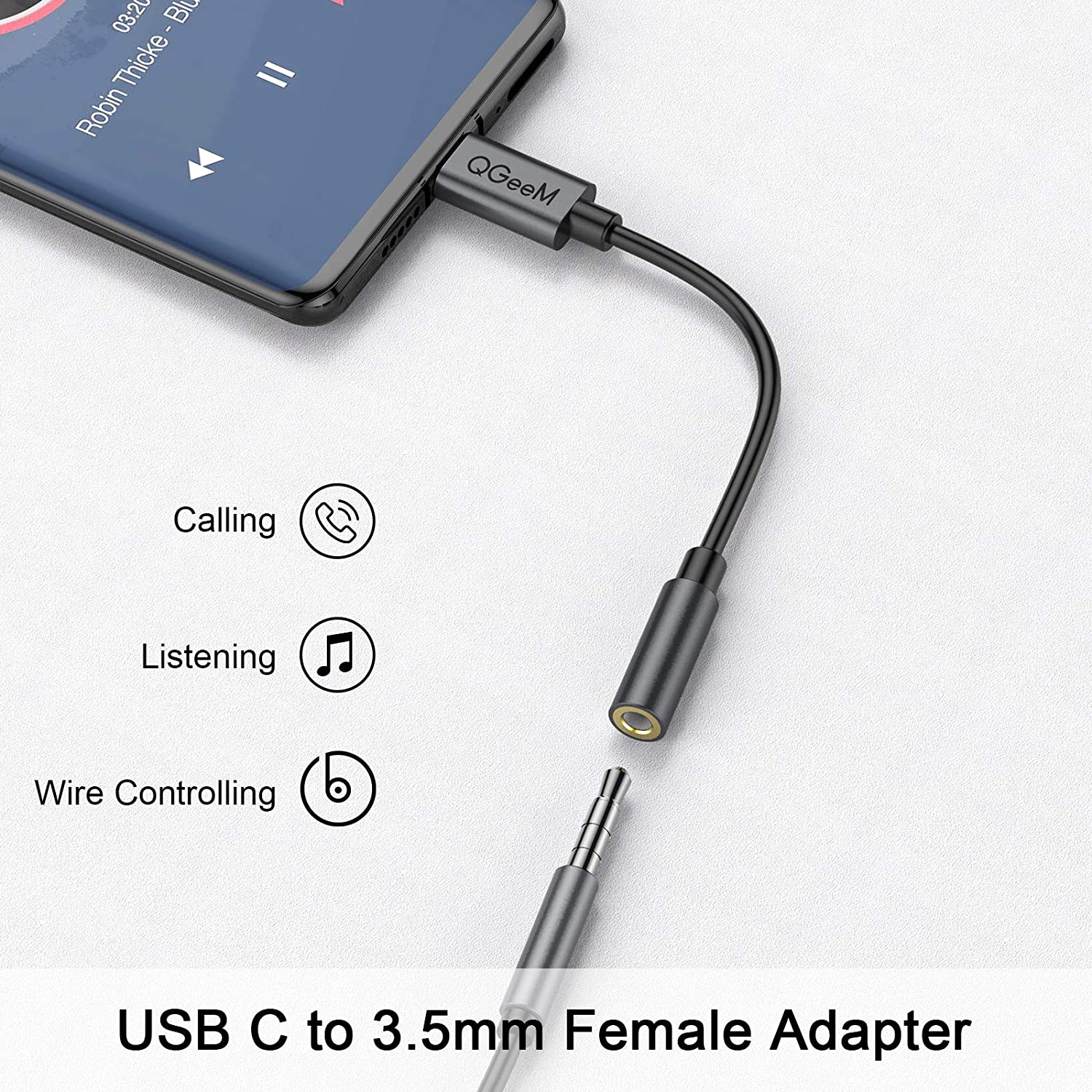 Adaptateur USB-C vers jack 3,5 mm avec fonctions Quick Charge et Power  Delivery