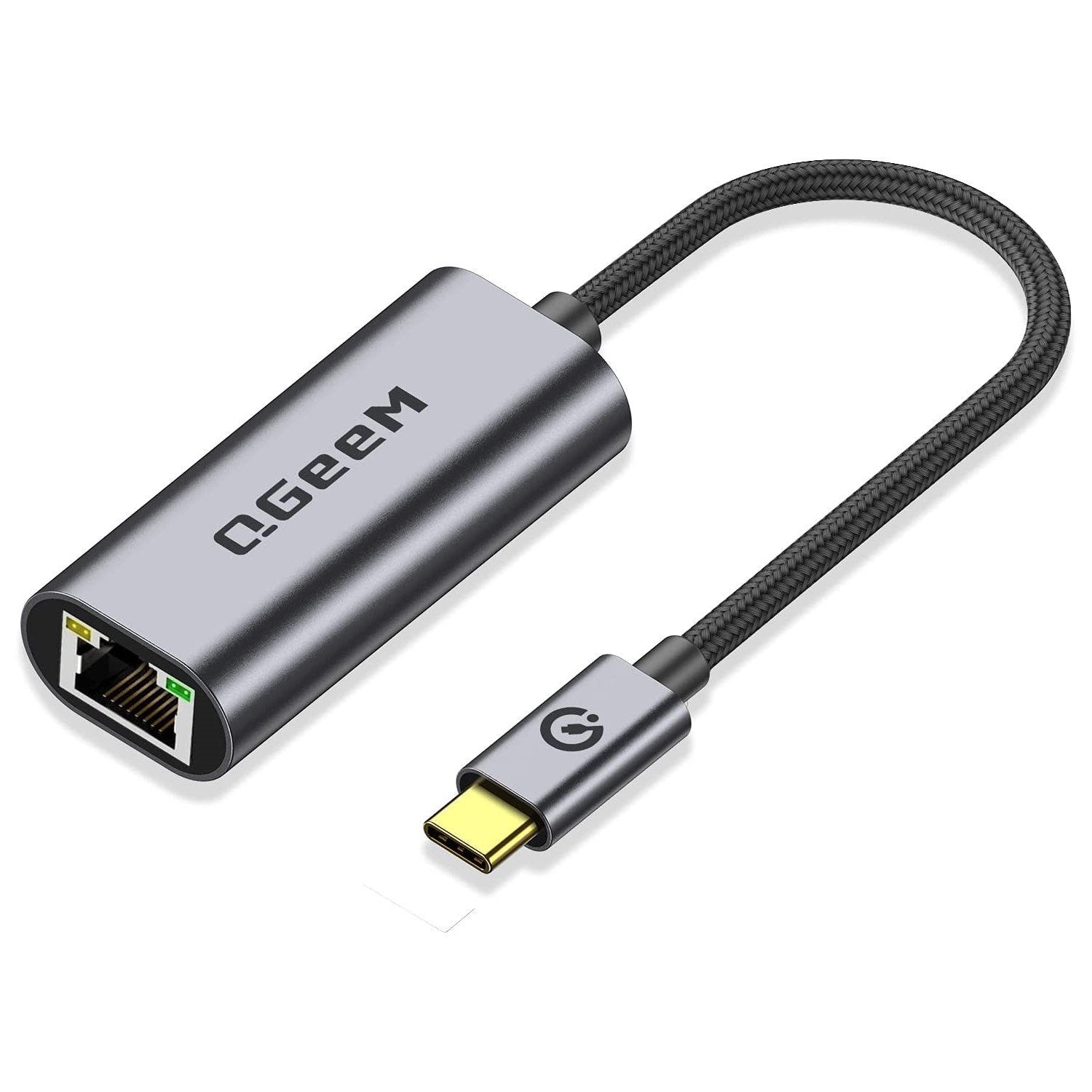 QGeeM USB C to Ethernet Gigabit Adapter, Thunderbolt 3 - QGeeM