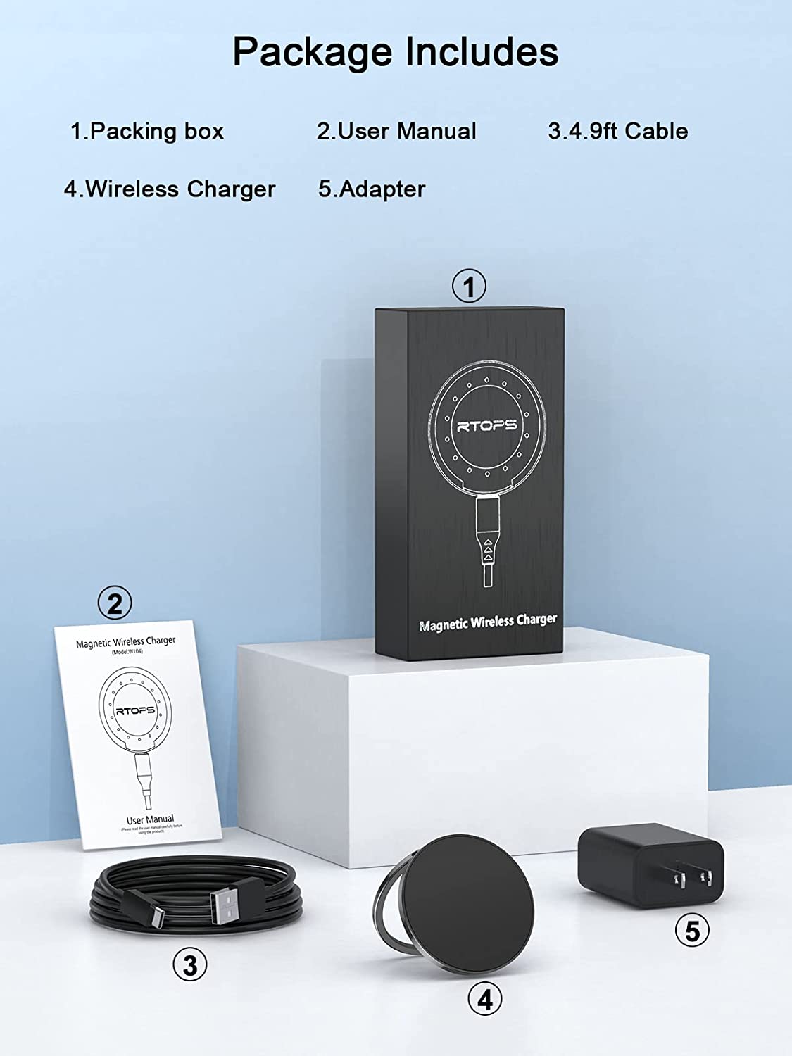 RTOPS Magnetic Wireless Charger - QGeeM