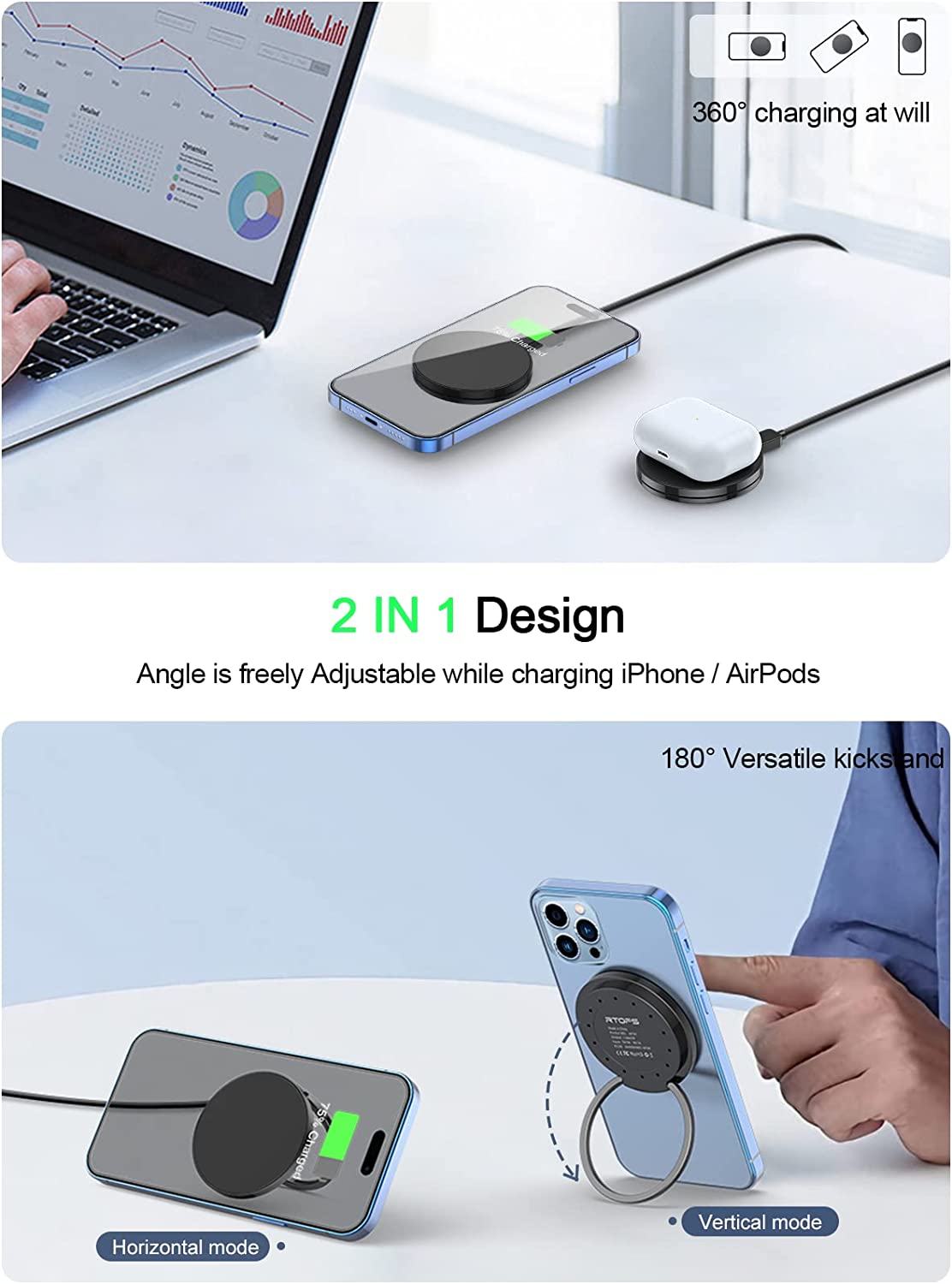 RTOPS Magnetic Wireless Charger - QGeeM
