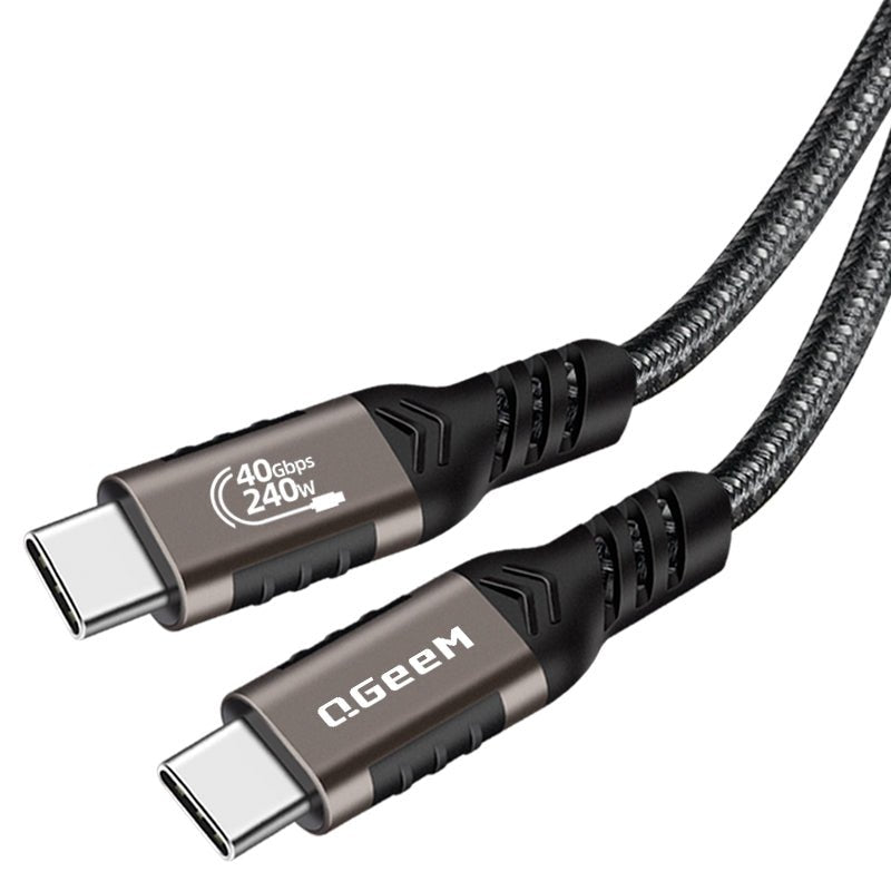 USB 4 Cable with Supports 8K HD Display,40 Gbps Data Transfer, 240W Charging USB C to USB C Cable - QGeeM